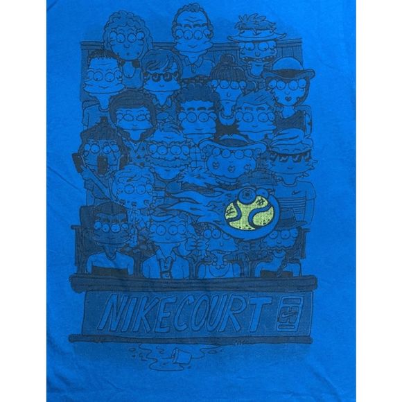 📦 NEW Men's Small NIKE Court Sick Tennis Club T-Shirt Tee Shirt Blue 924003-486 - Picture 1 of 5